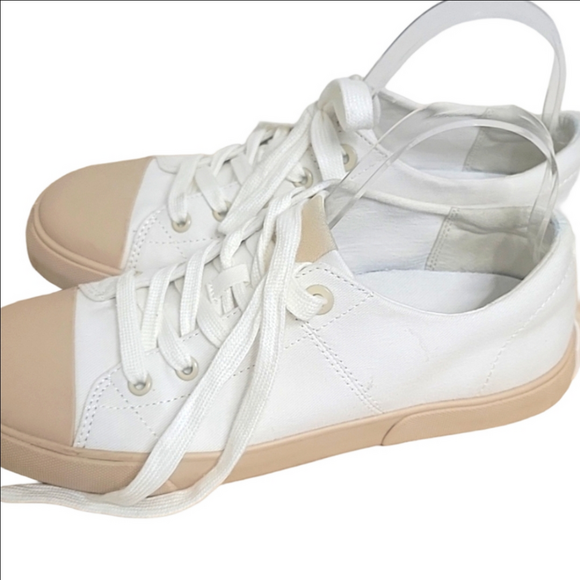 Vionic white and tan 🐫 8.5 sneakers 👟 tennis shoes arch support orthopedic - Picture 7 of 12